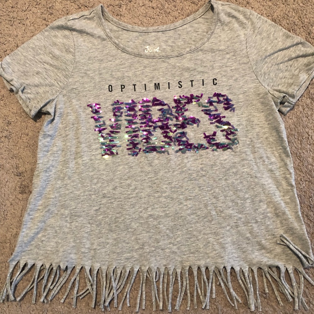 💜Girls Justice Fringe shirt💗